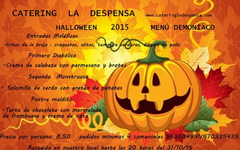 Menú Halloween 2015 de Catering La Despensa
